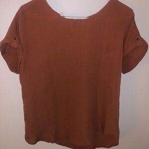 Maurices Rust Short Sleeve Blouse